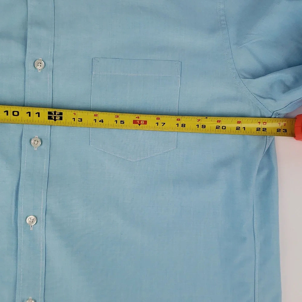 J. Crew Men's Button Front Shirt Size XL Slim in Blue 100% Cotton